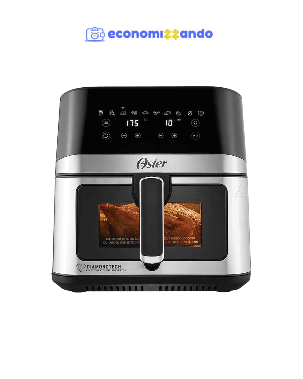 Fritadeira Inox DiamondTech Oster 7,5L com Visor Transparente - 127V