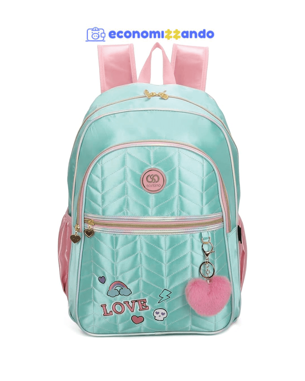 SANTINO, Mochila Sweet Girl Pop Style by Santino Poliéster SAM232U Azul turquesa