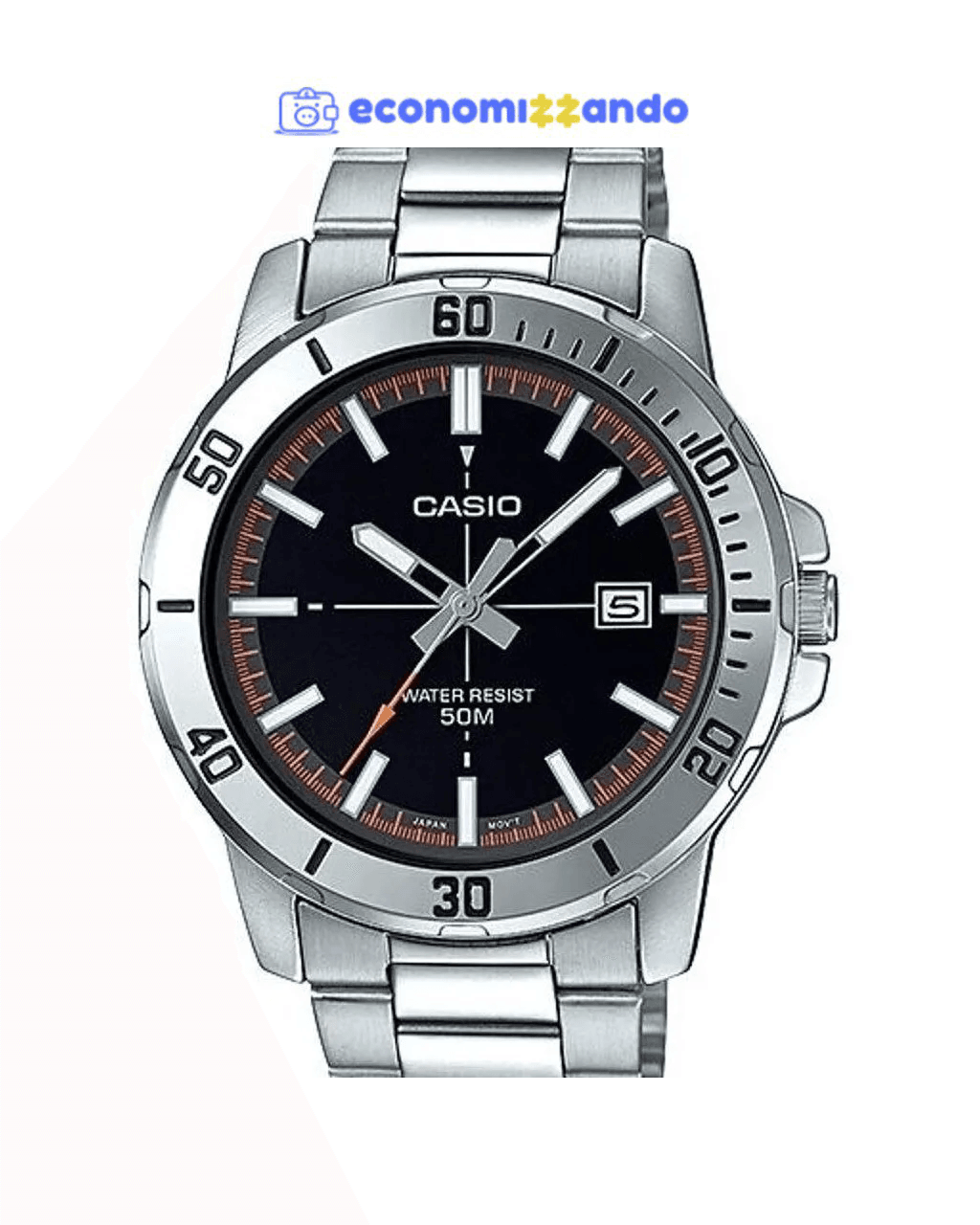 Relógio Casio Collection Masculino Prata Mtp-vd01d-7evudf-br