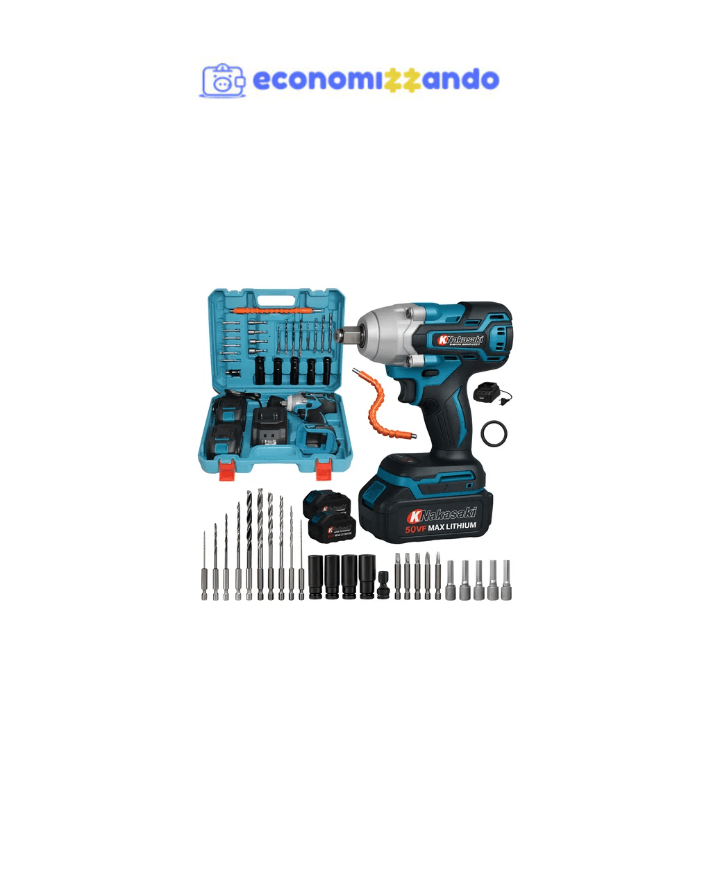 Chave De Impacto 50v Parafusadeira A Bateria Brushless Lítio