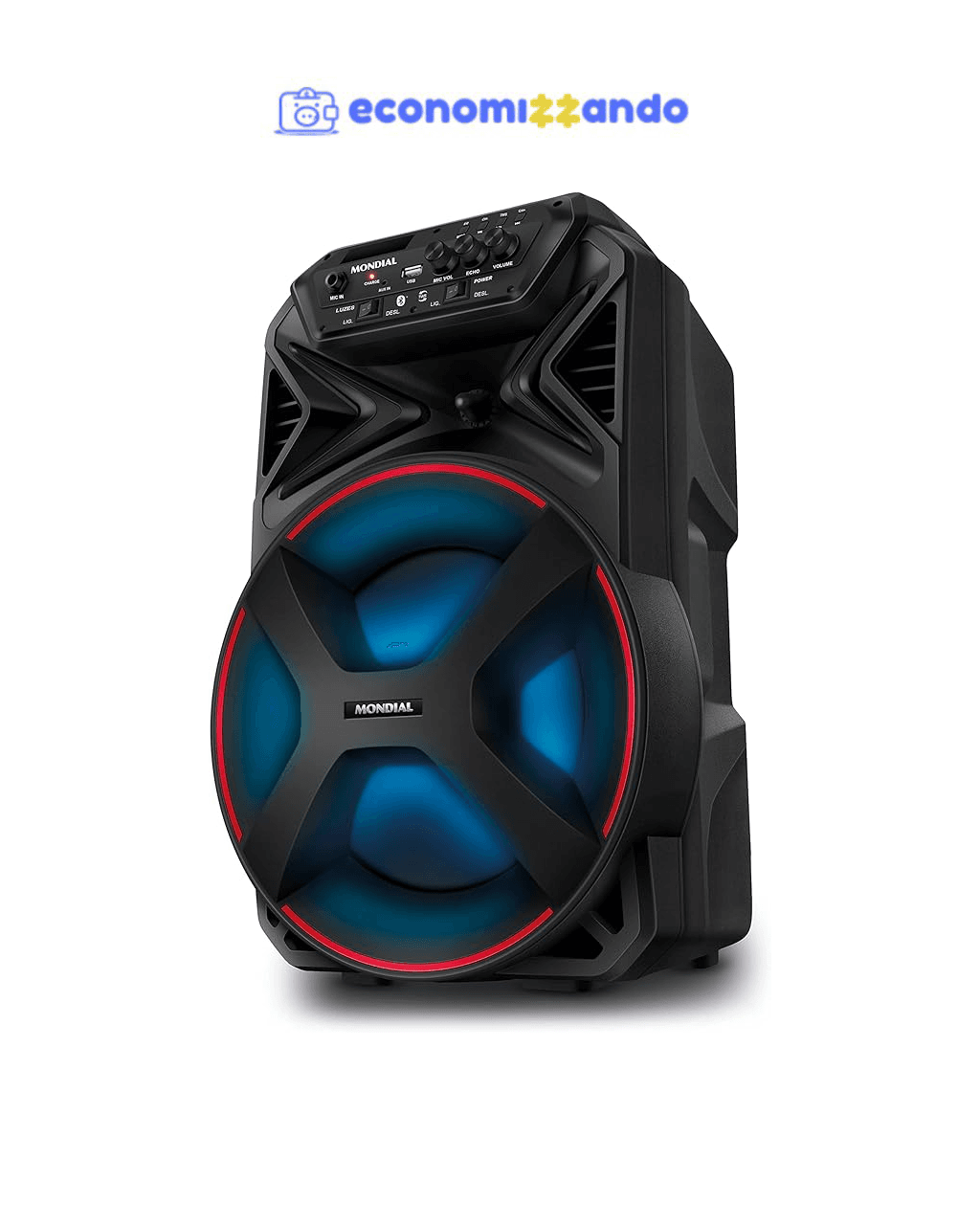 Caixa Amplificada Connect Partyplus, Mondial, Preto, 250W RMS, Bivolt - CM-250
