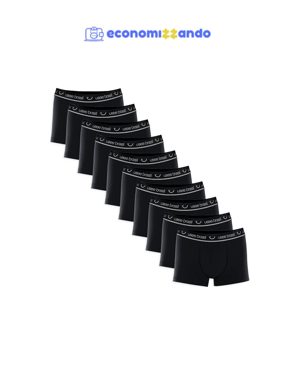 Kit Com 10 Cuecas Boxer Algodão Adulto Usee Brasil
