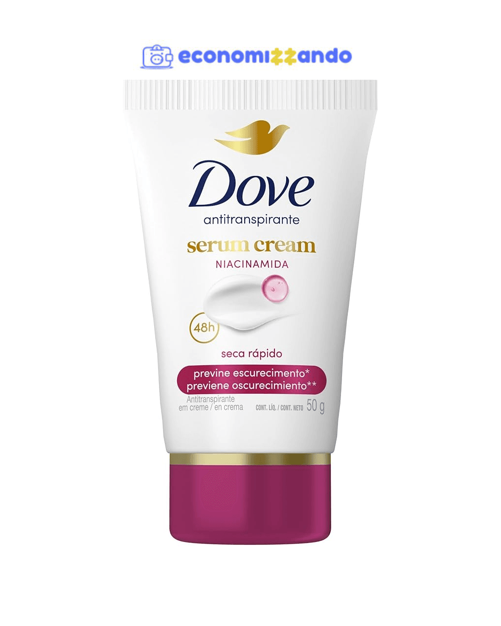Dove Desodorante Antitranspirante em Creme Previne Escurecimento 50 G (Mín. 2 UN.)