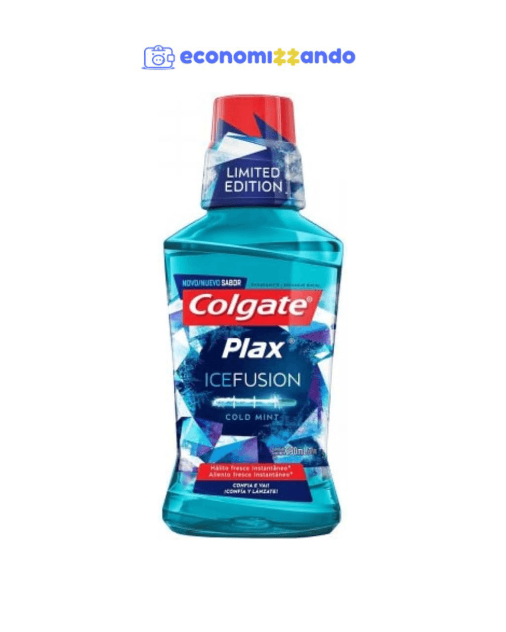 3 UNIDADES: Enxaguante Bucal Colgate Plax Ice Fusion Cold Mint Promo Promo Leve 500 Pague 300ml