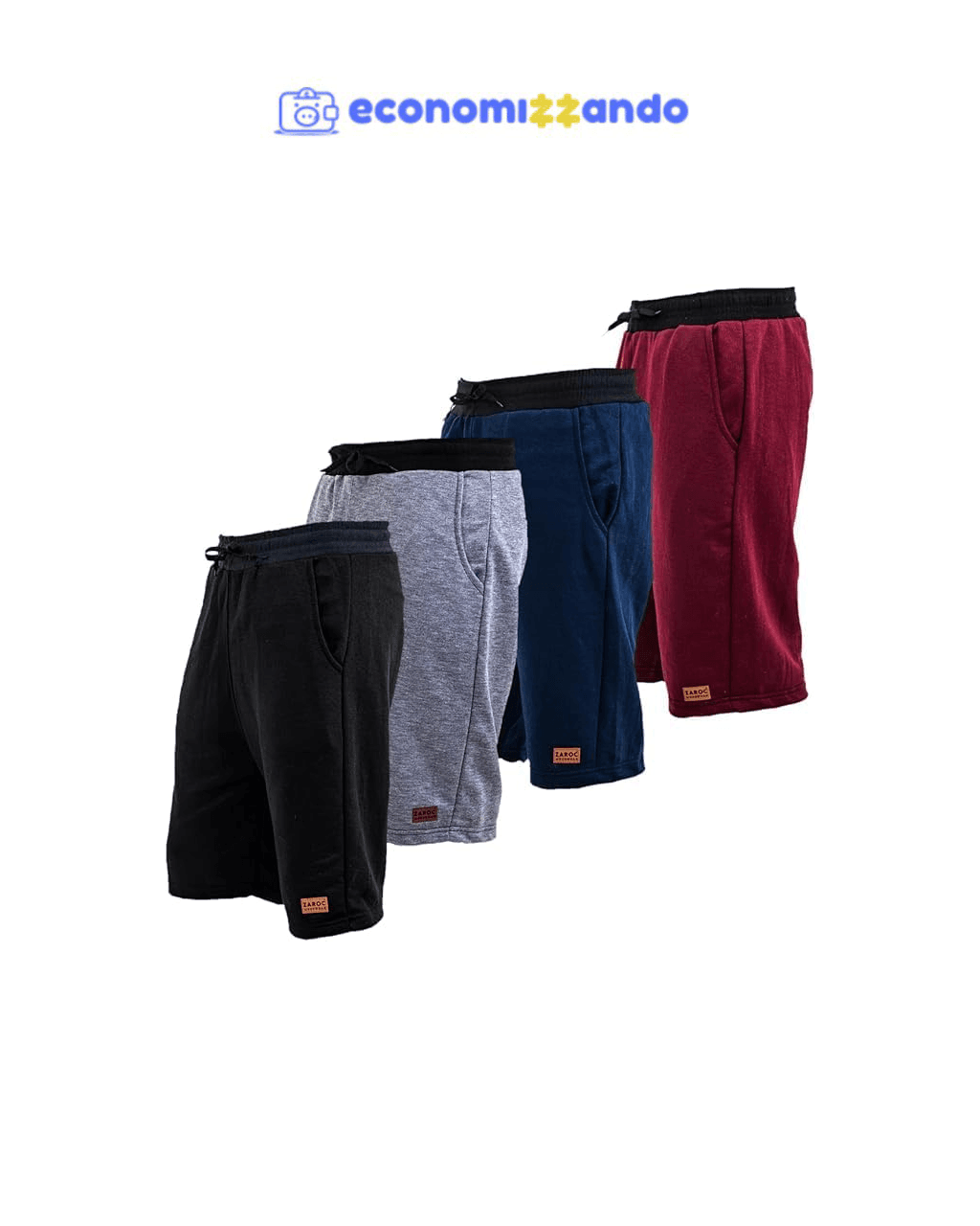 Kit 4 Bermudas Shorts Moletom Masculina Academia by ZRC