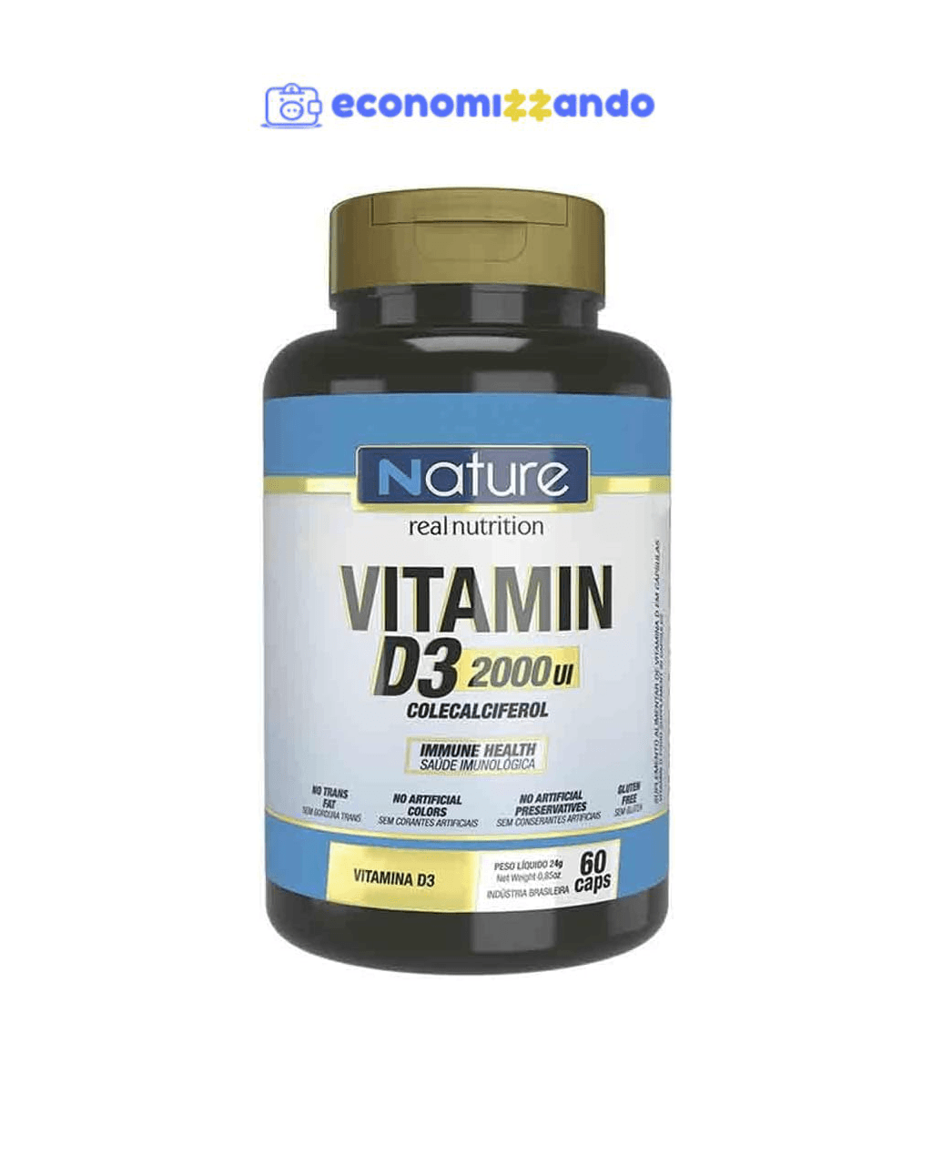 Vitamina D3 2000 UI (60 caps), Nutrata