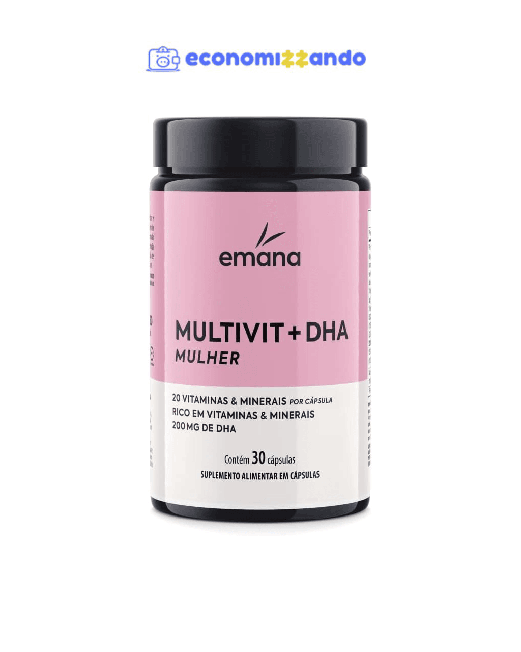 Emana Suplemento Vitamínico Multivit   DHA Mulher - 30 Cápsulas