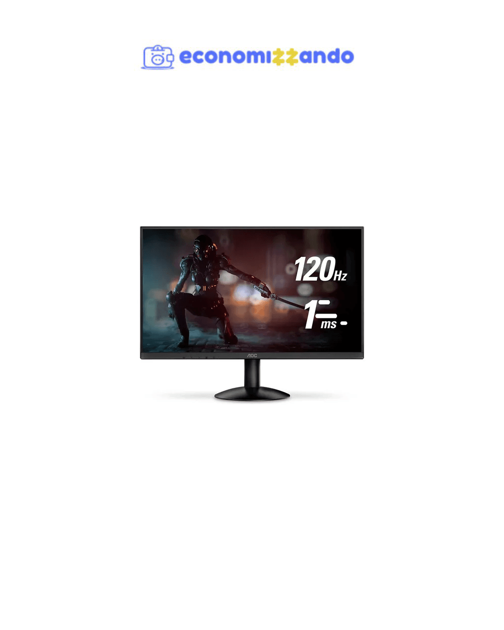 Monitor Gamer Aoc 21.5'' Full Hd Gaming 120hz 1ms 22b30hm23 Cor Preto