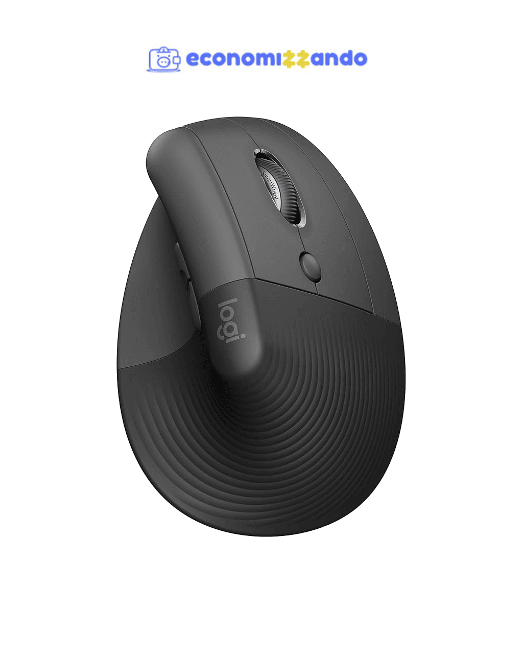 Mouse Sem Fio Logitech Lift Vertical com Design Ergonômico, Compatível com Windows/macOS/iPadOS - Grafite
