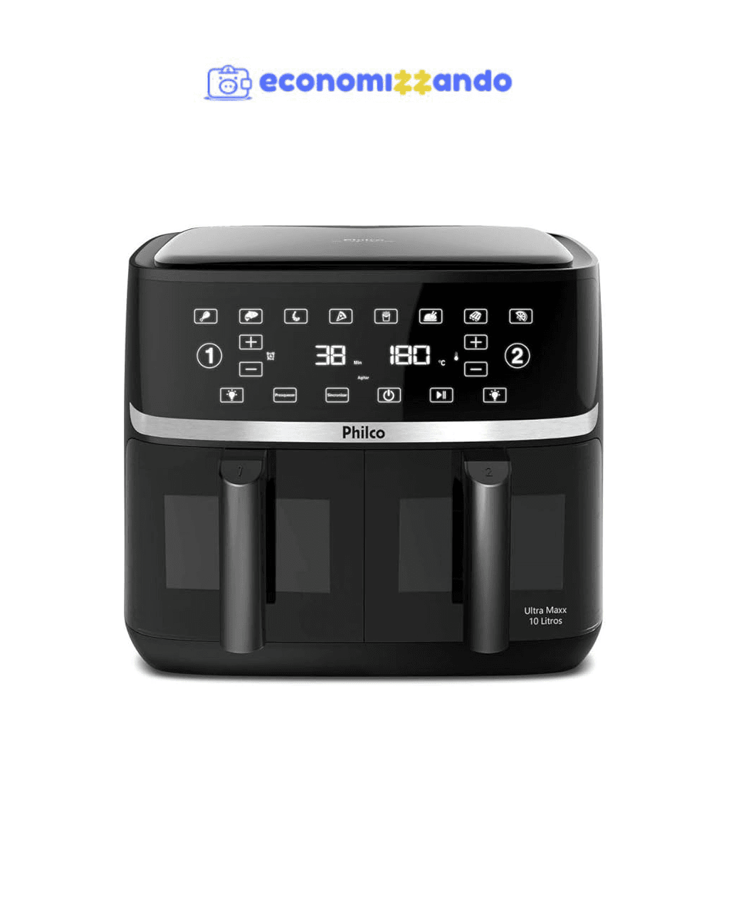 Air Fryer Philco 10L Cesto Duplo 2000W PAF10A 127V