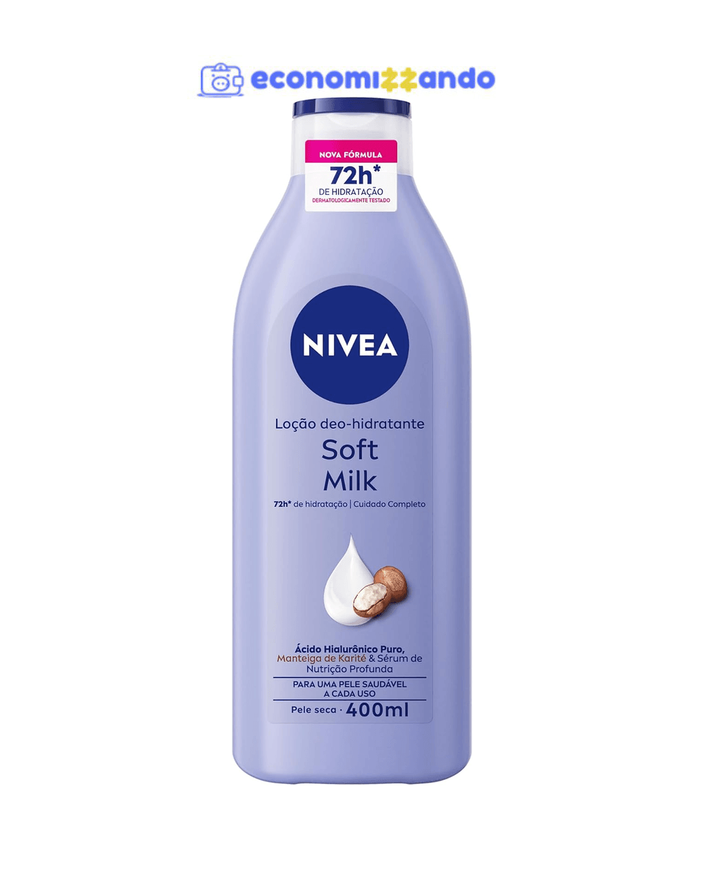 NIVEA Loção Hidratante Desodorante Soft Milk 400ml