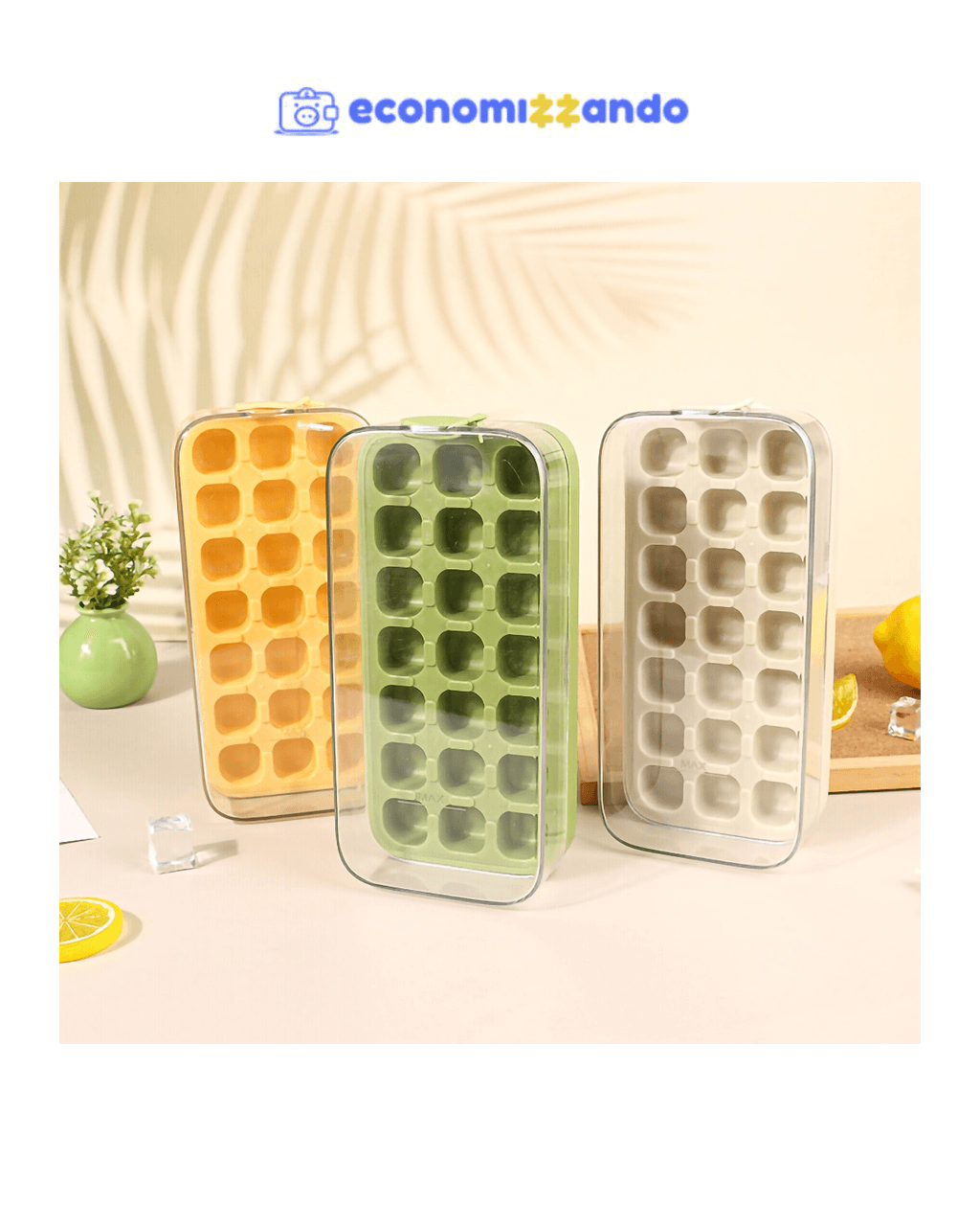 Forma de Gelo Silicone Bandeja 21 Cubos - A783