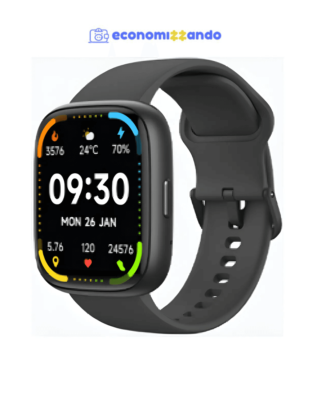 Relógio Smartwatch Em Toque Alexa Ip68 Bluetooth 5.3 Caixa Branco Pulseira Preto Bisel Preto Desenho Da Pulseira Milanese