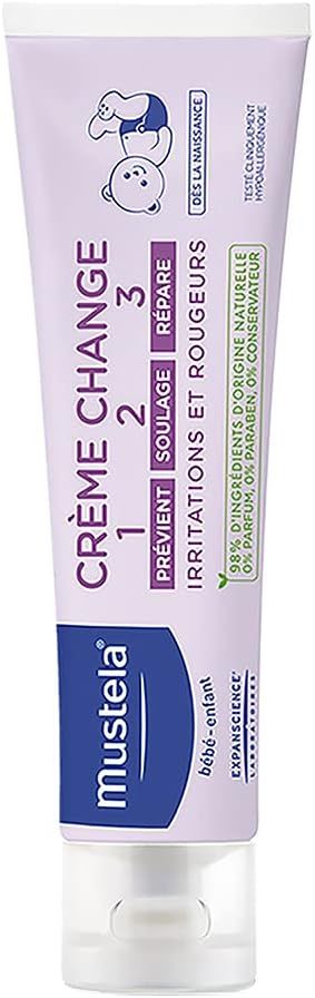 Mustela Creme Preventivo De Assaduras Vitaminado 1>2>3 100Gr - Pomada Antiassaduras Para Bebês Com Tripla Ação E 98% De Ingredientes De Origem Natural - Bebê E Criança