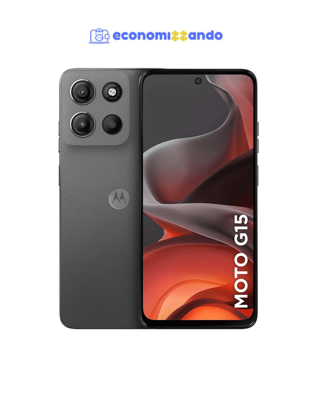 Smartphone Motorola Moto g15-256GB 12GB (4GB RAM 8GB Ram Boost) e Camera 50MP com AI e Night Vision Bateria de 5200 mAh Tela FHD  6.7" com Superbrilho NFC - Grafite