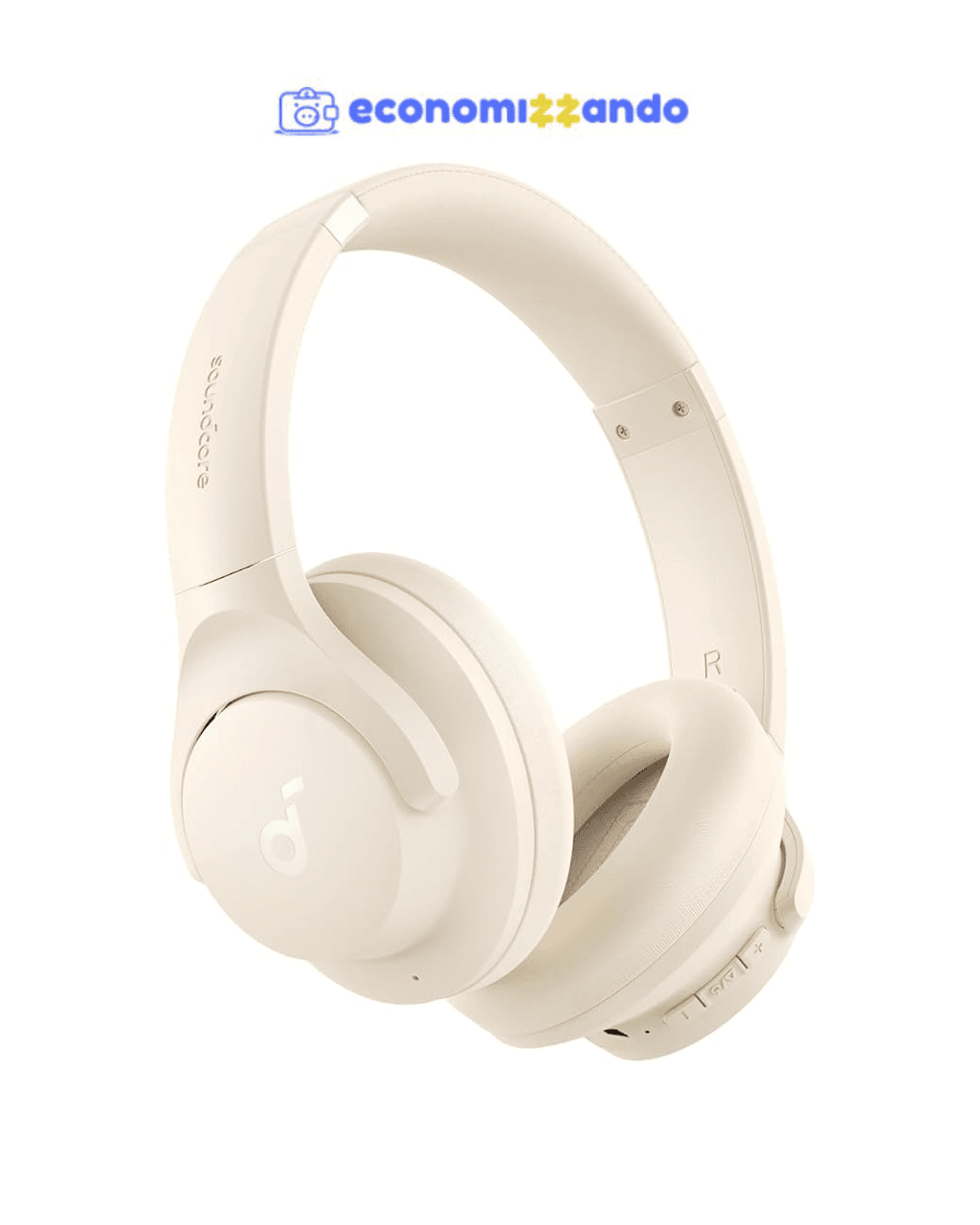 Soundcore by Anker Q20i Fone de Ouvido Bluetooth, Headphone com Cancelamento de Ruído Híbrido, 40H de Reprodução com ANC, Áudio Hi-Res, Graves Potentes, Personalização no App, Modo Transparência