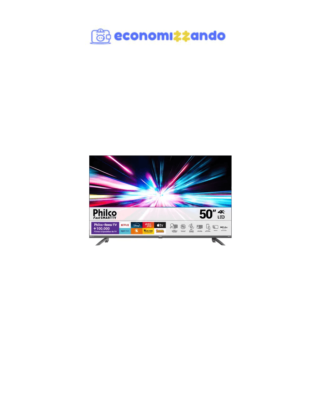 Smart Tv 50 Ptv50g3ersgb Roku Tv Dolby Audio Philco