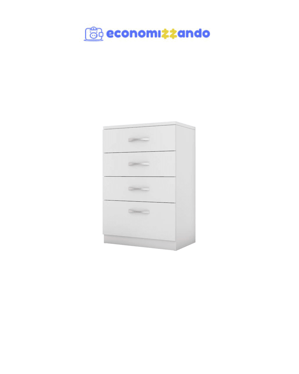 Cômoda Demóbile Astral com 4 Gavetas - Branco