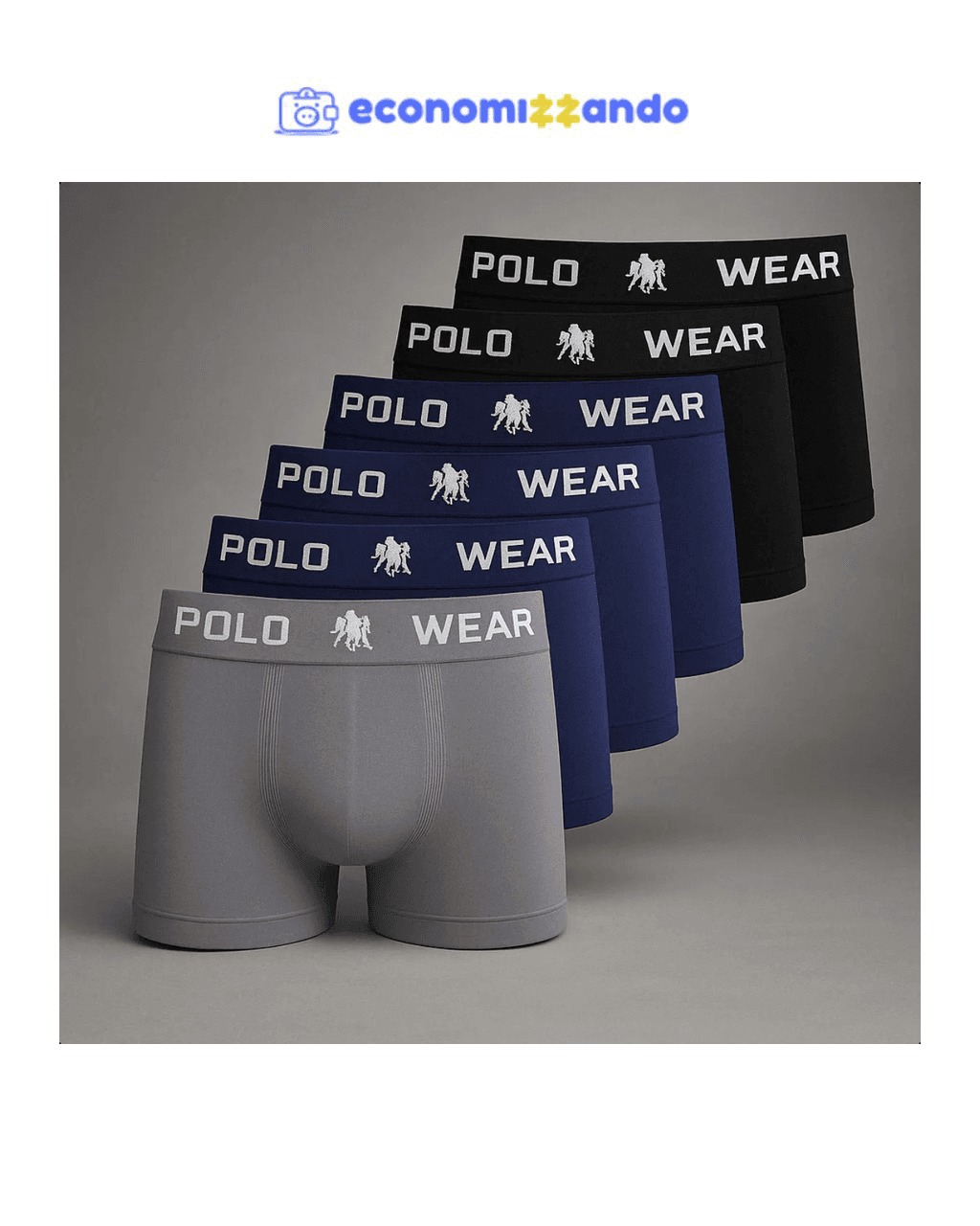 Kit 6 Cuecas Masculinas Boxer Microfibra Polo Wear Sortido