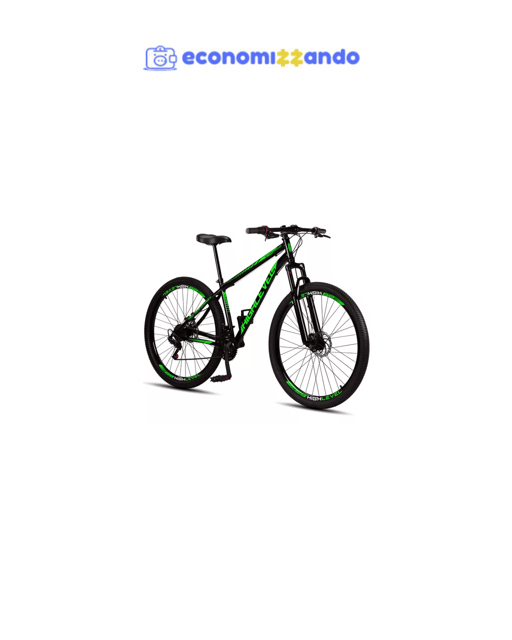 Bicicleta Aro 29 Aço Carbono Freios Disco Suspensão 21v