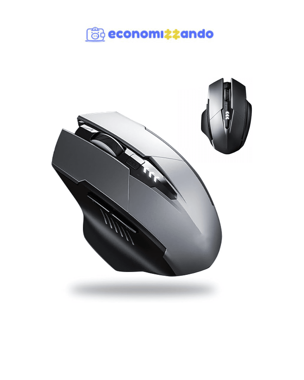 Mouse Gamer Easy Gaming Sem Fio Recarregável – 1600 DPI Ajustável