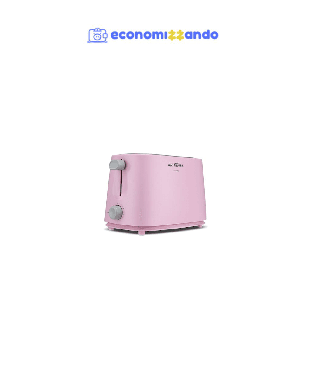 Torradeira Rosa Britânia 6 níveis de Tostagem 750W BTR04RS 