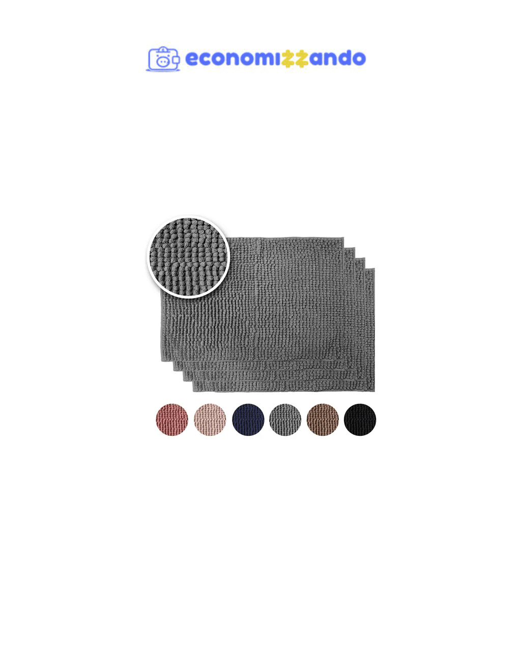 Kit 4 Tapetes De Banheiro 40x60 Antiderrapante Bolinha Macio