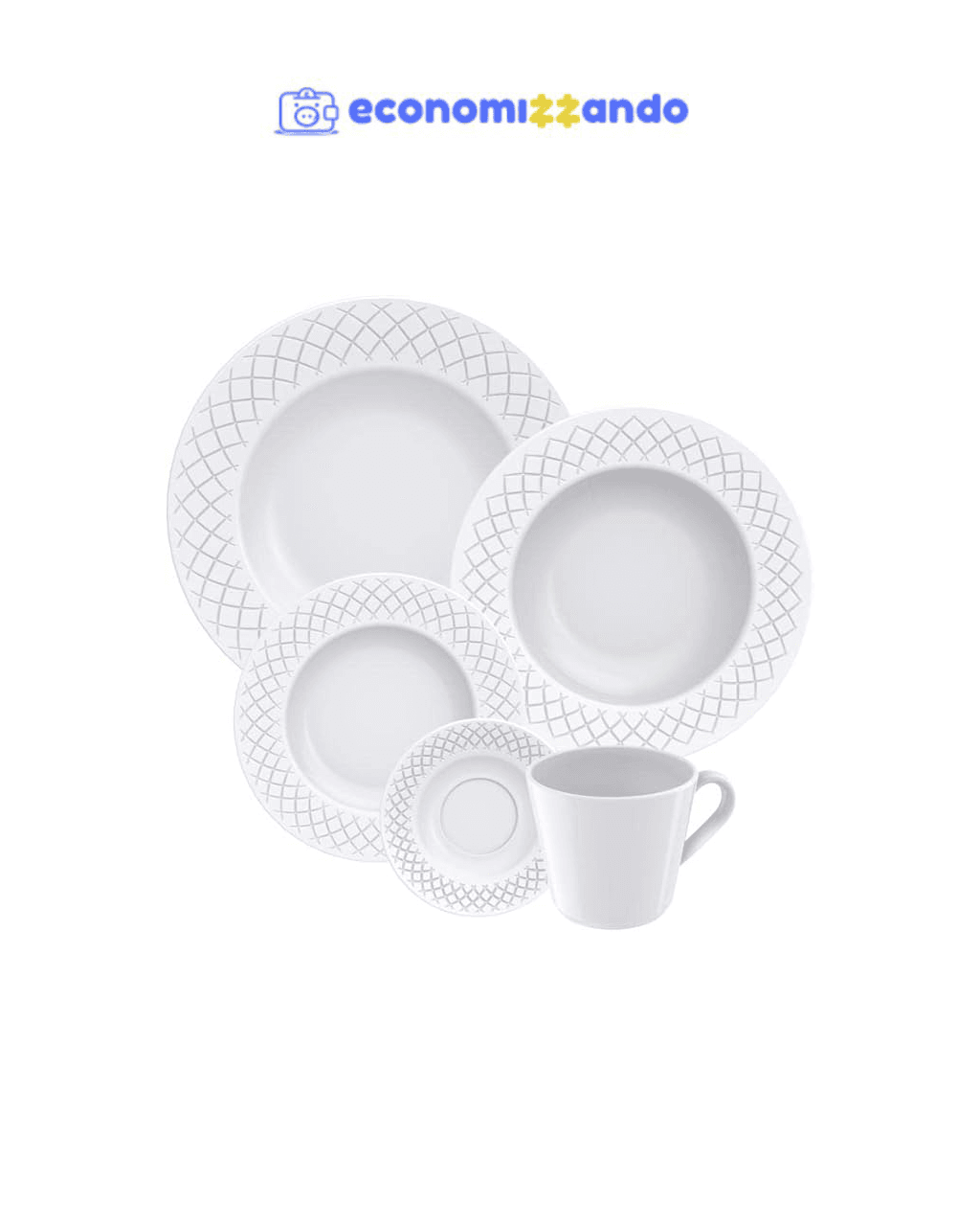 Aparelho de Jantar Tramontina Ingrid em Porcelana 20 Peças