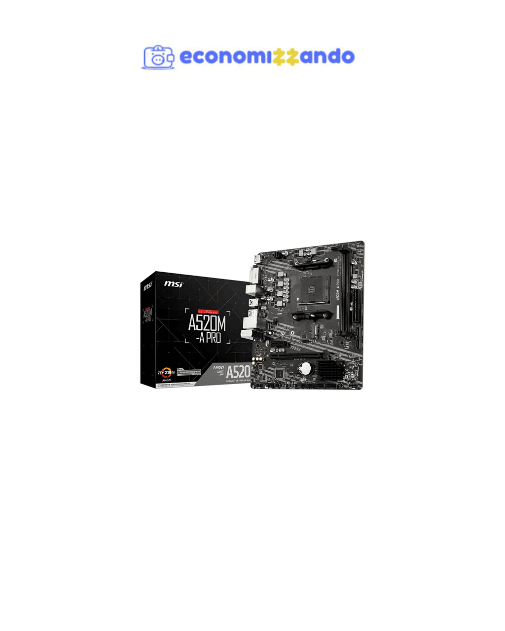 Placa-mãe Msi A520m-a Pro Am4 Matx Ddr4 Hdmi Dvi M.2