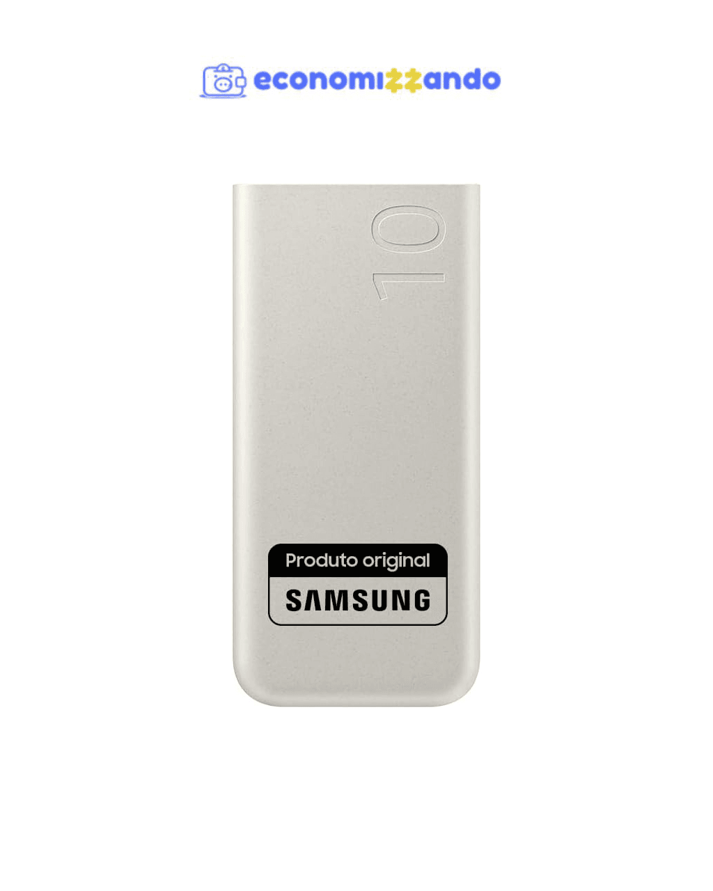 Bateria Externa SAMSUNG EB-P3400 Bege Portátil, Carga Super Rápida 25W, Duas Saídas USB-C 10000 MAH