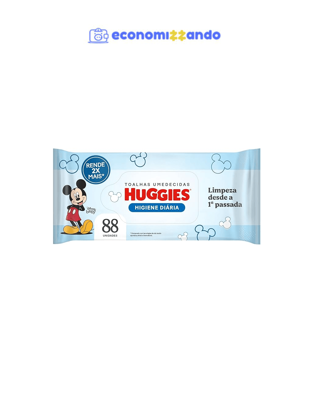 Huggies Lenços Umedecidos Higiene Diária Rendem 2x Mais 88 Un