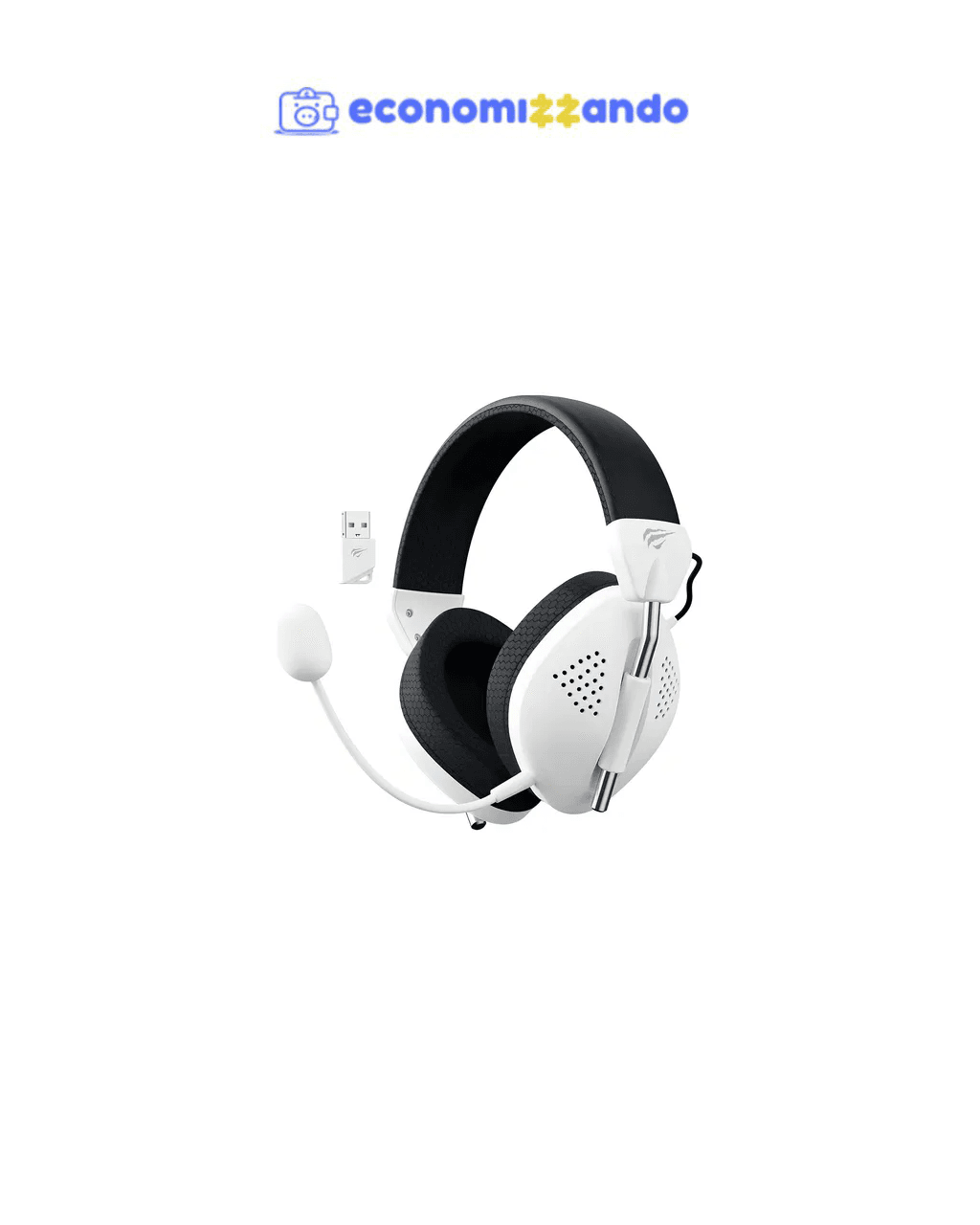 Headset Gamer Havit Gamenote Fuxi H4 Bt 2.4ghz Type-c Branco