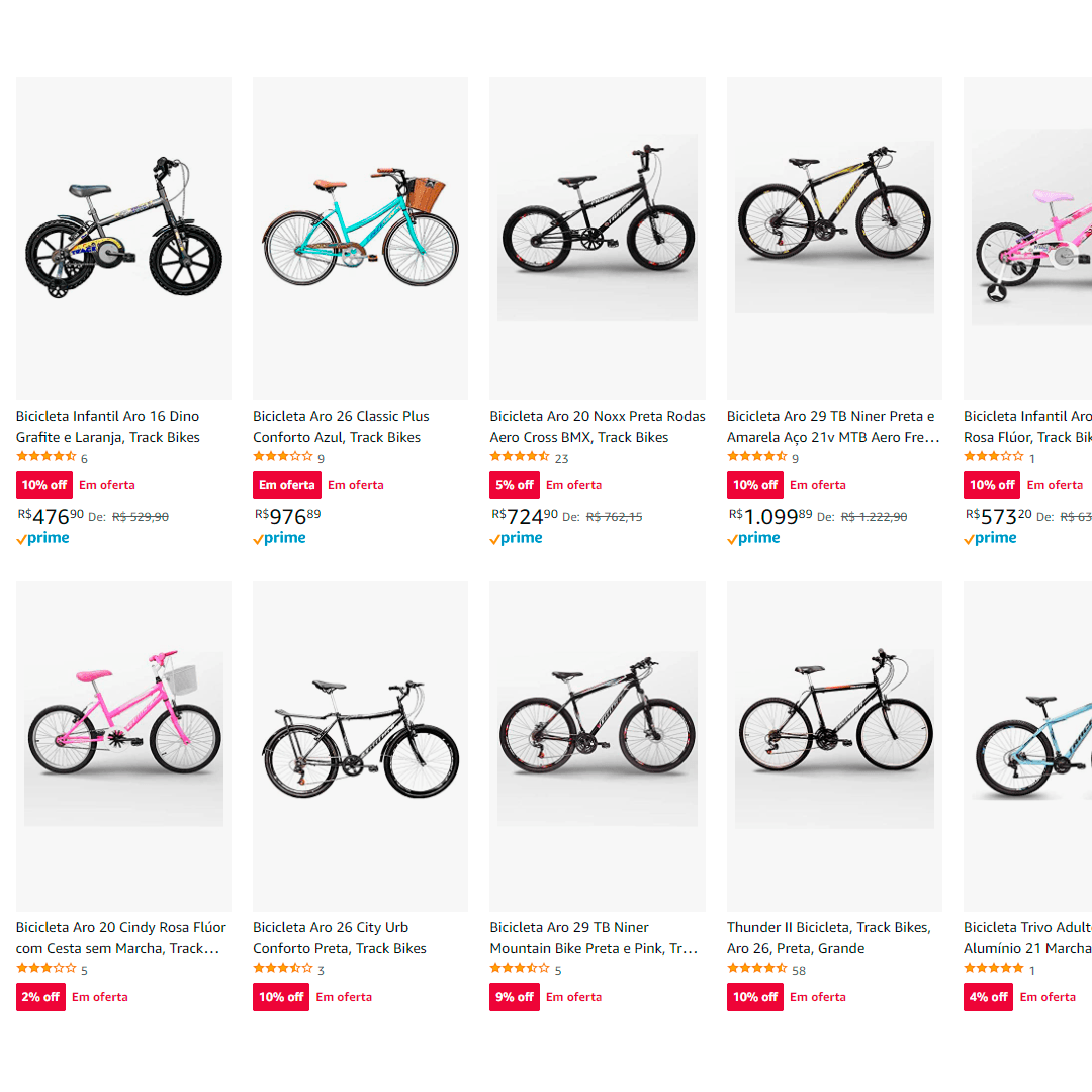 Ofertas em bicicletas