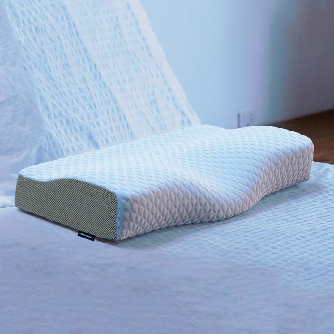 Travesseiro Cervical NASA - Coluna Relax - Suporte Ergonômico com Carvão Ativado e Elevação Lateral para Suporte Adicional 